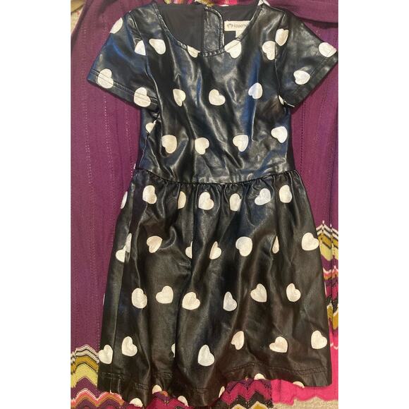 Appaman Girls Vegan Leather Embroidered Hearts Rock & Roll Sweet Dress ~ Sz 5 - Picture 3 of 7